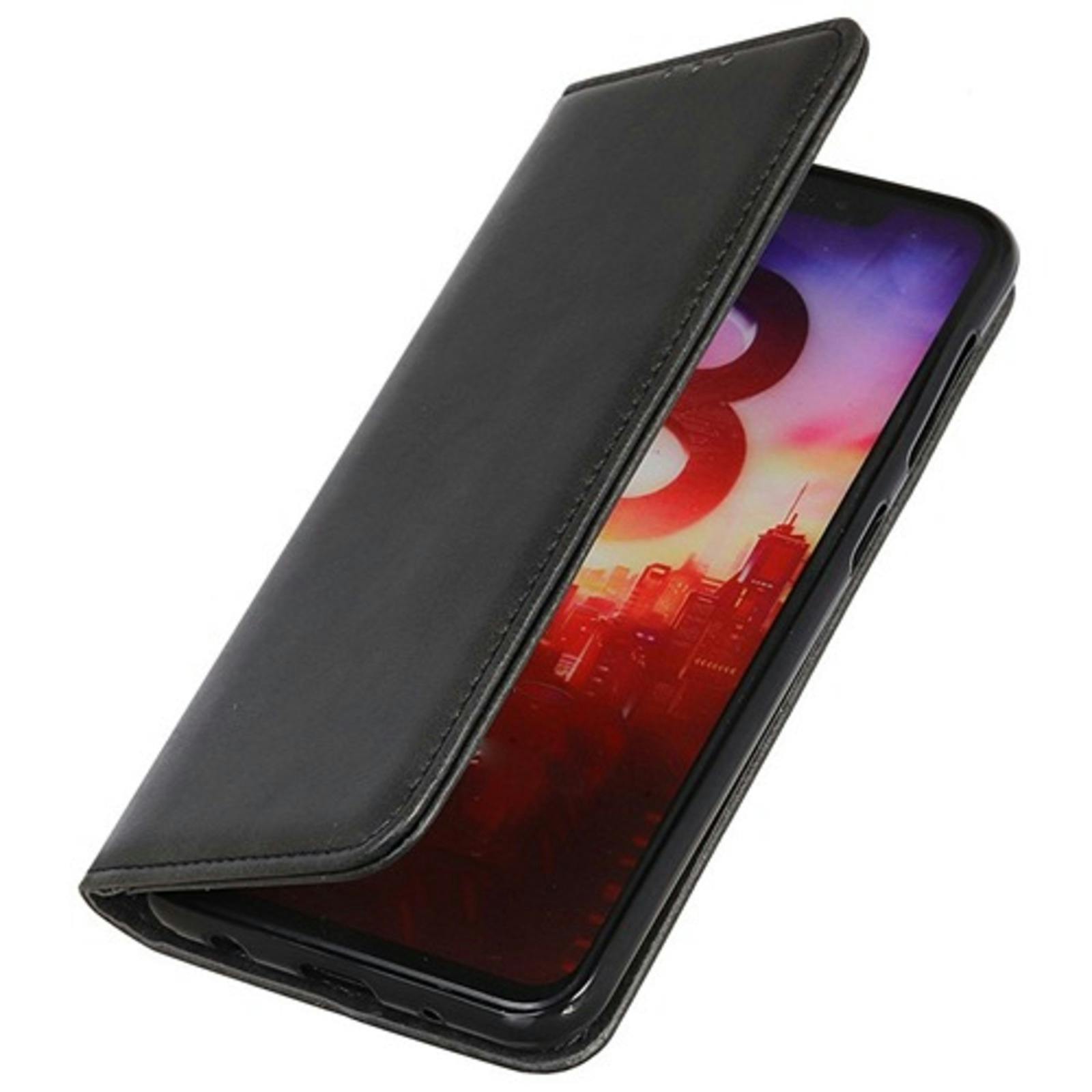 CaseBody Samsung S24 Plus / S25 Plus Real Leather Wallet Hoesje Zwart