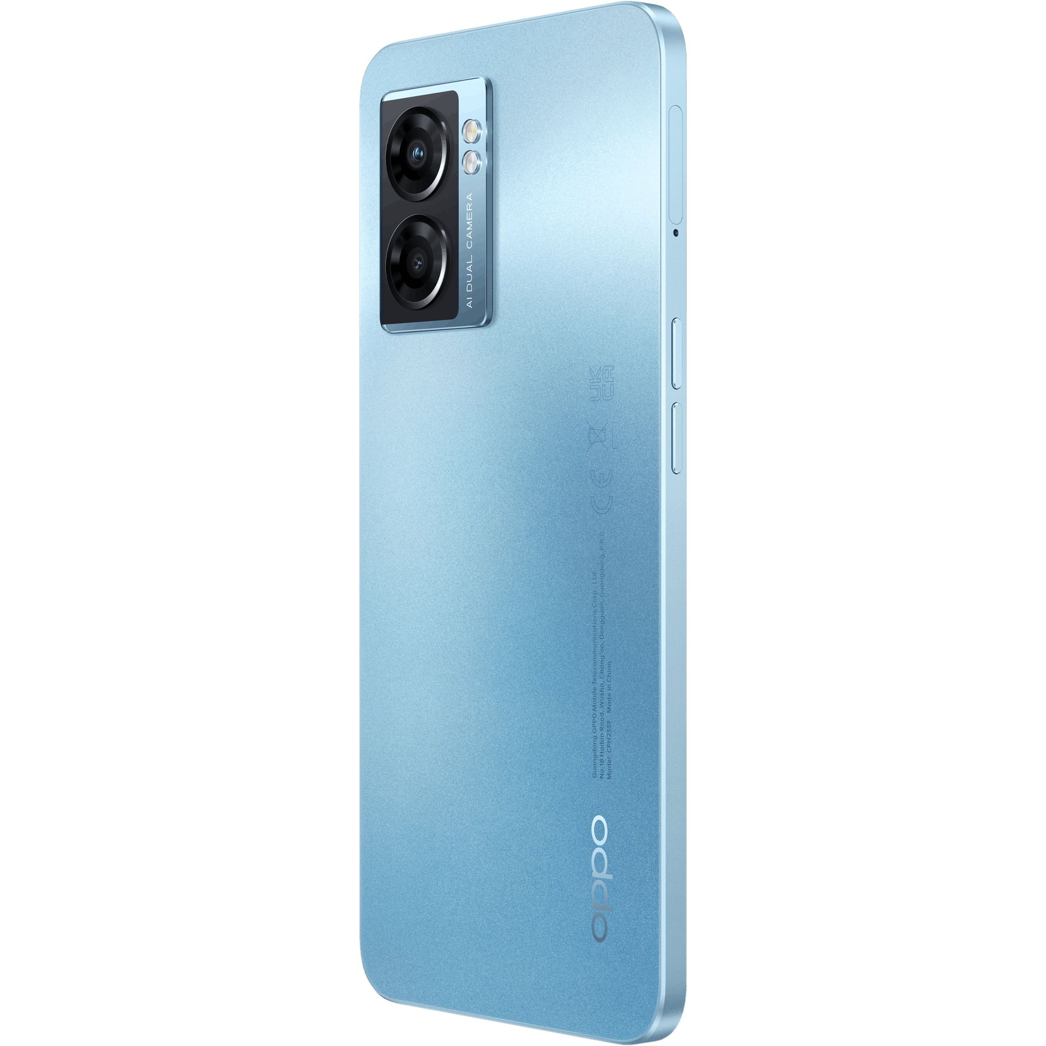 OPPO A77 5G Ocean Blue - Aanzicht vanaf rechts