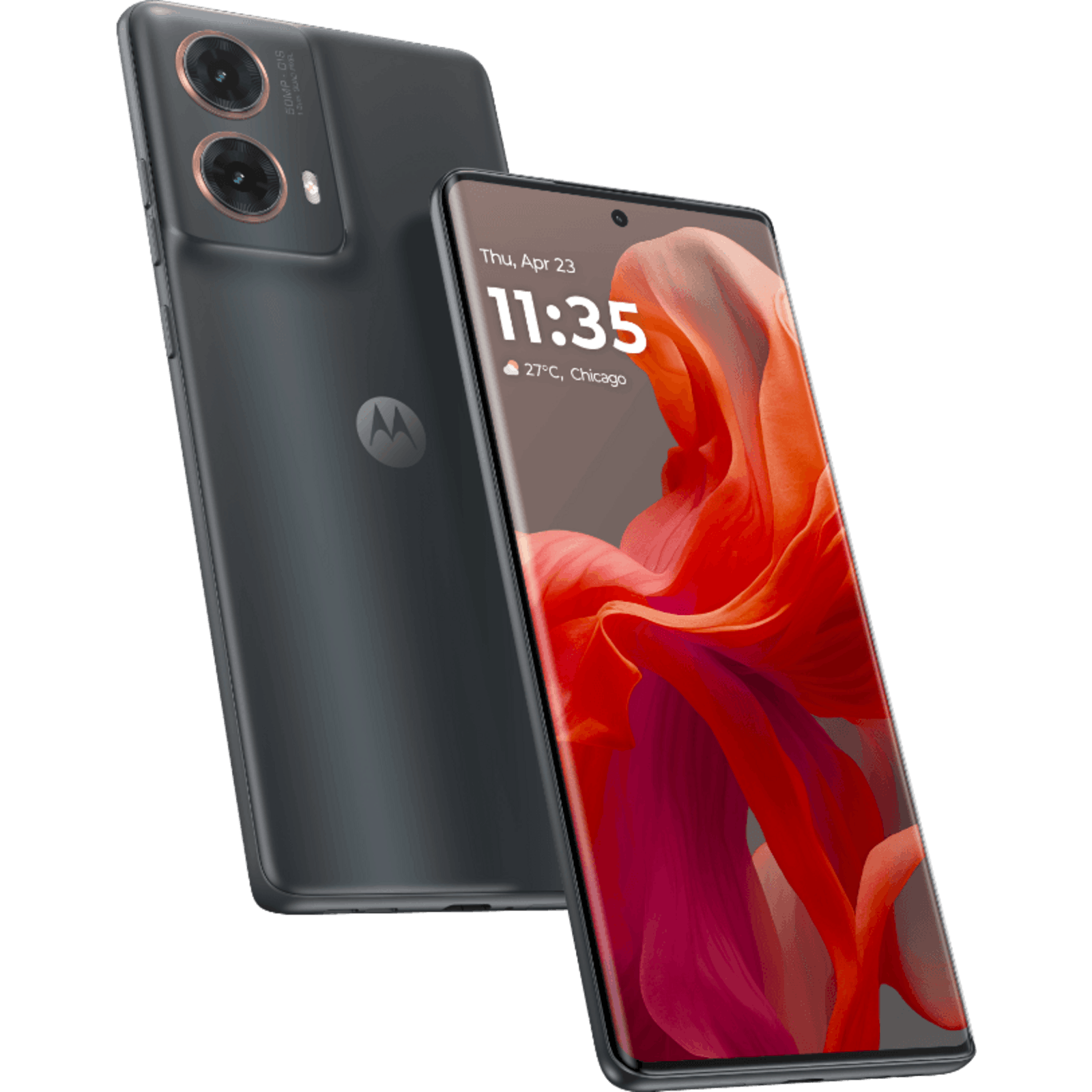 Motorola Moto G85 5G Gadget Gray - Voorkant & achterkant