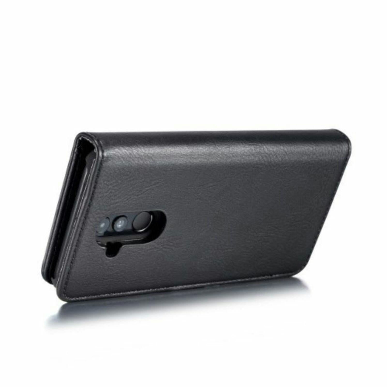 DG.MING Huawei Mate 20 Lite Leren Bookase Hoesje Zwart