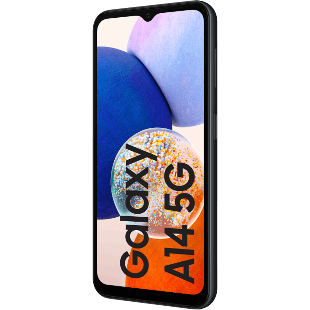 Samsung Galaxy A14 5G Black - Aanzicht vanaf links
