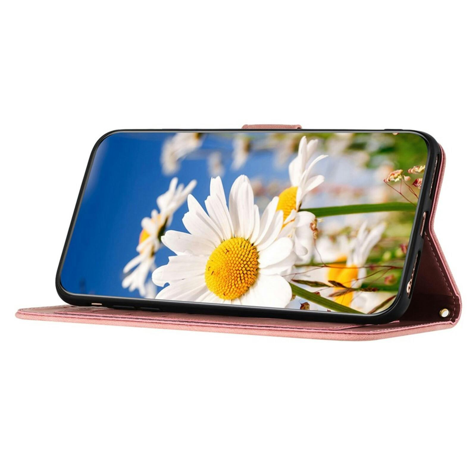 Mocaa Apple iPhone 16 Floral Series Bookcase Roze