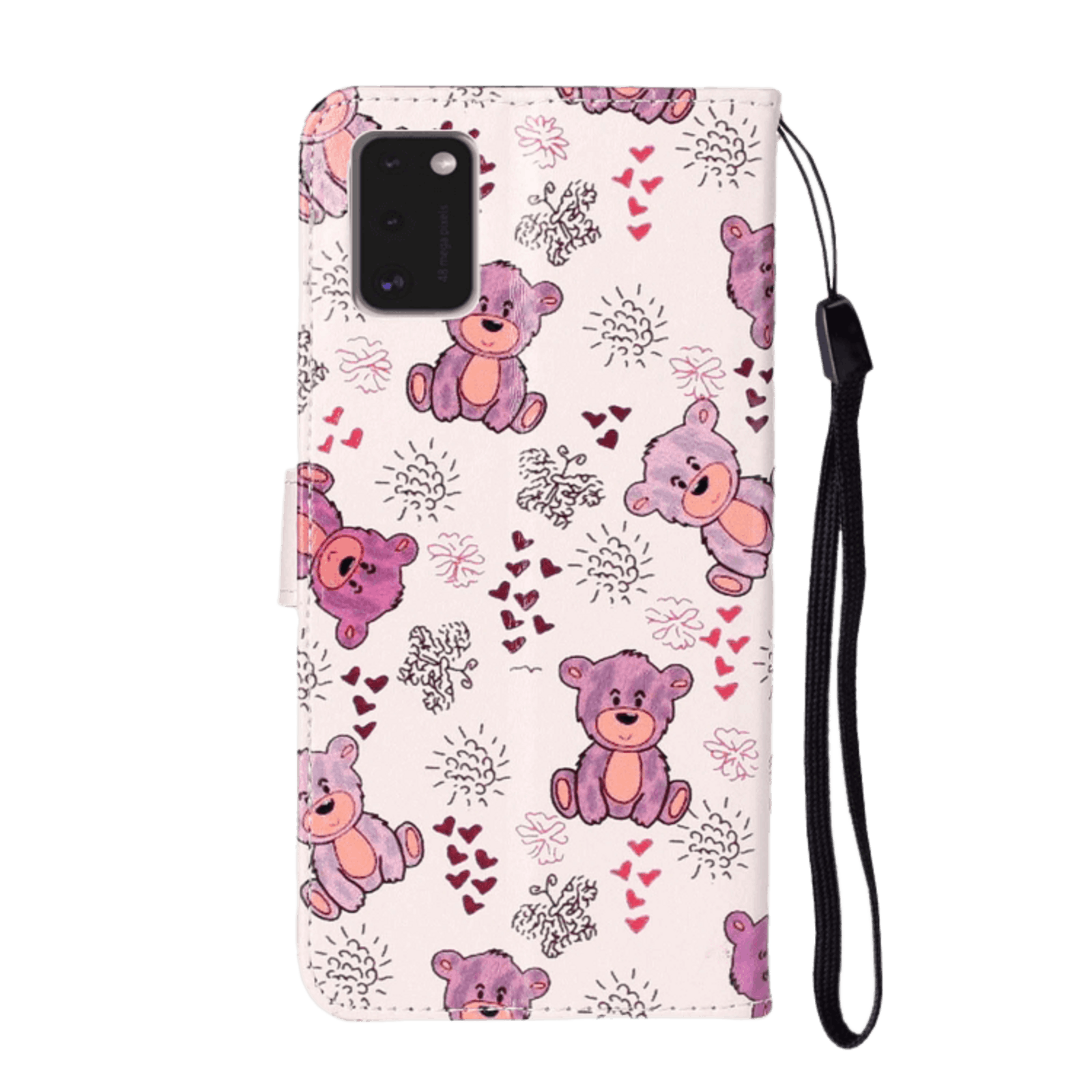 Comfycase Samsung Galaxy A41 Cutie Bears Booktype Hoesje Roze