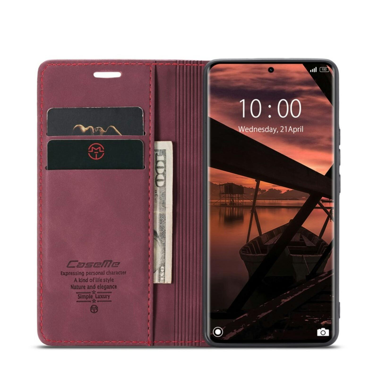 Caseme Xiaomi Redmi Note 14 Pro(+) 5G Business Wallet Hoesje Rood