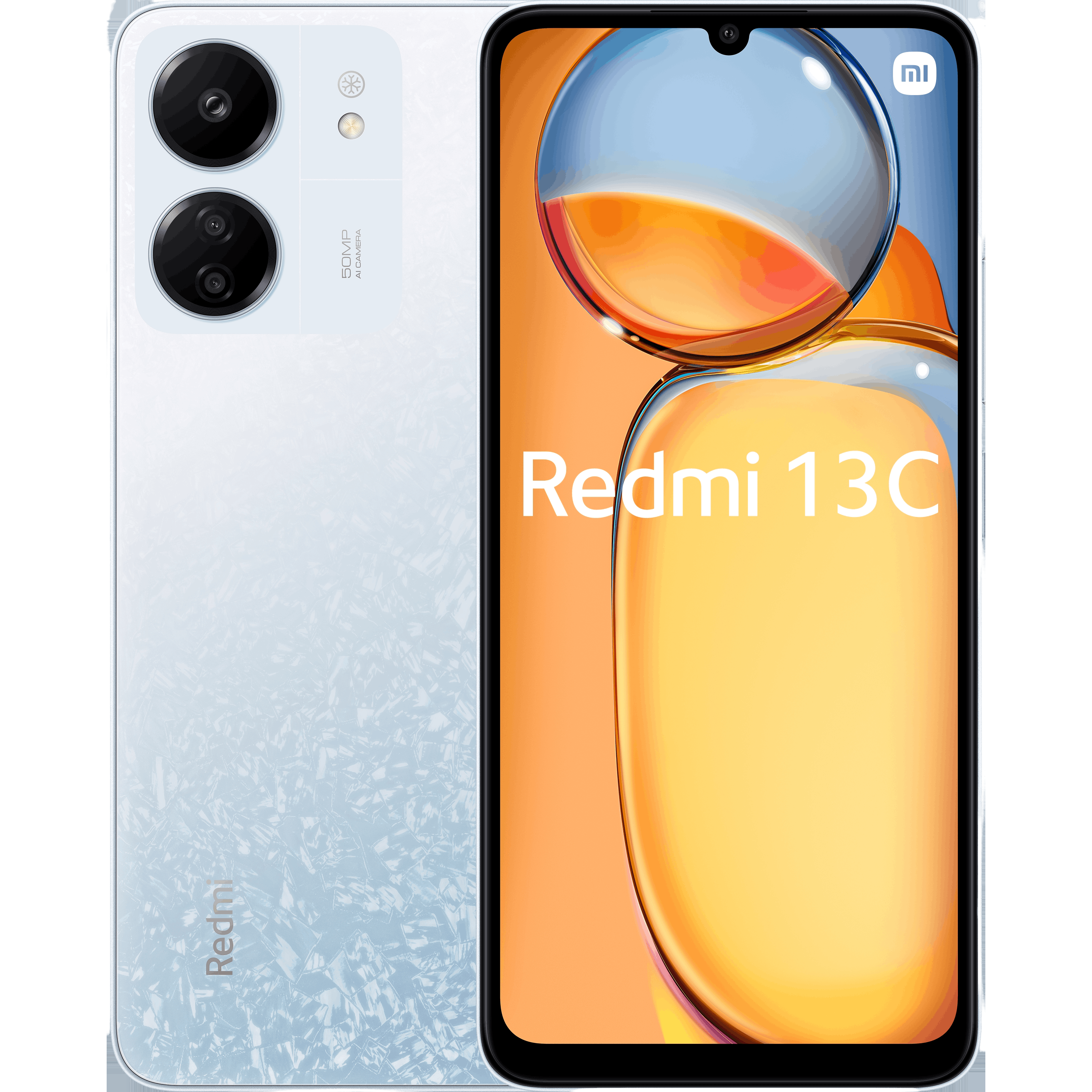 Xiaomi Redmi 13C Glacier White - Voorkant & achterkant