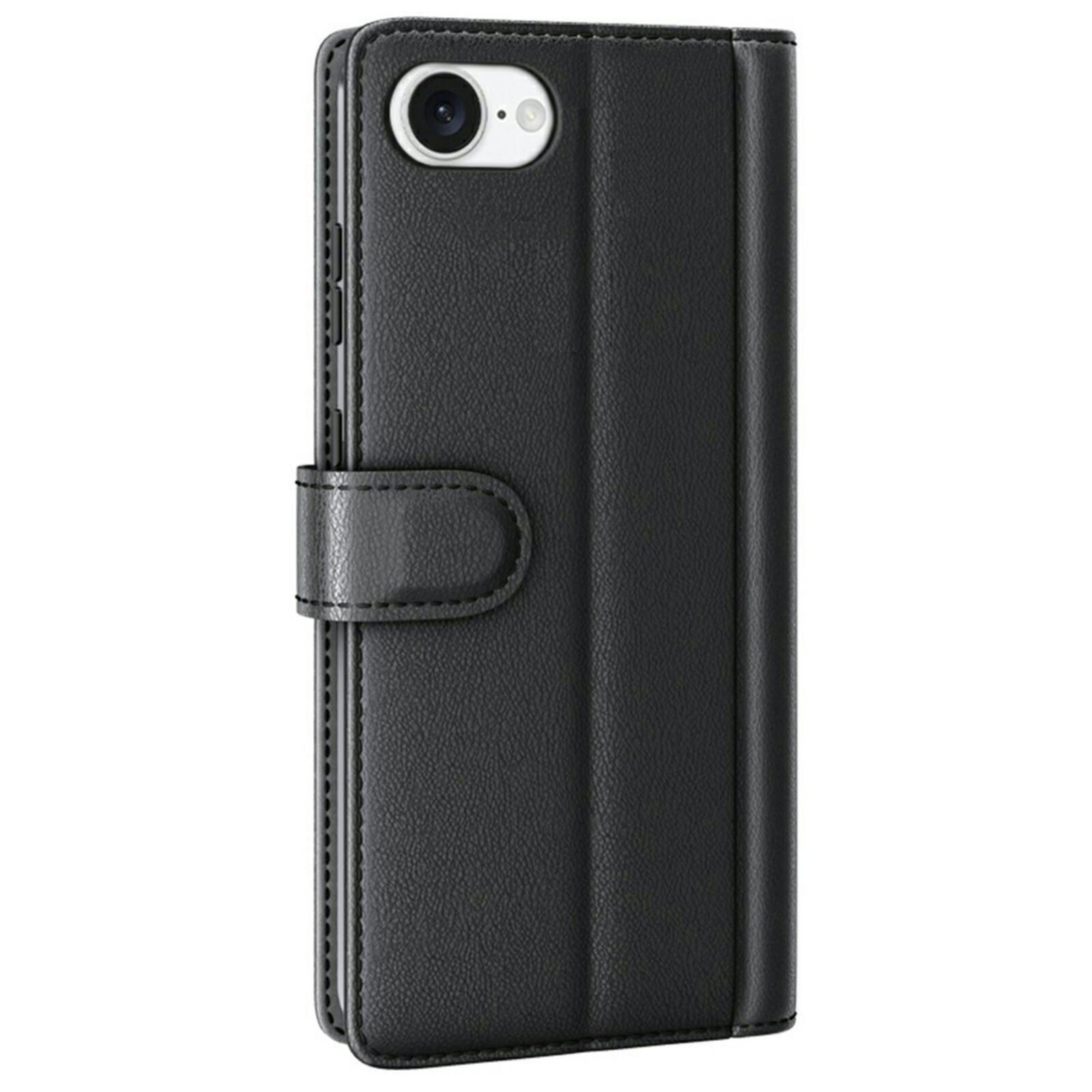 Fonexio Apple iPhone 16e Luxe Lederen Bookcase Zwart