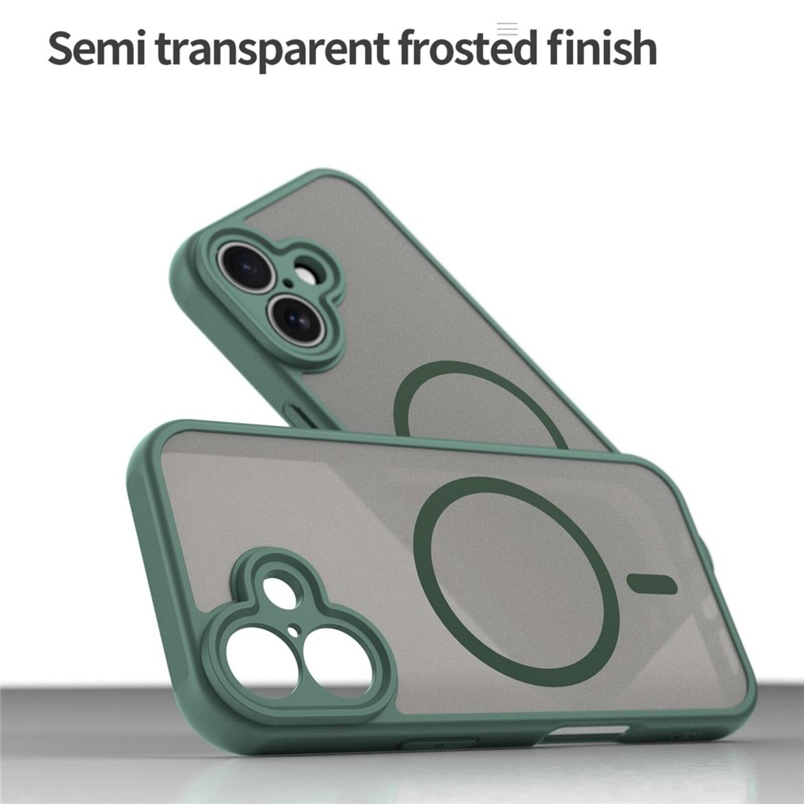 Mocaa Apple iPhone 16 Slim Anti-Shock MagSafe Hoesje Groen