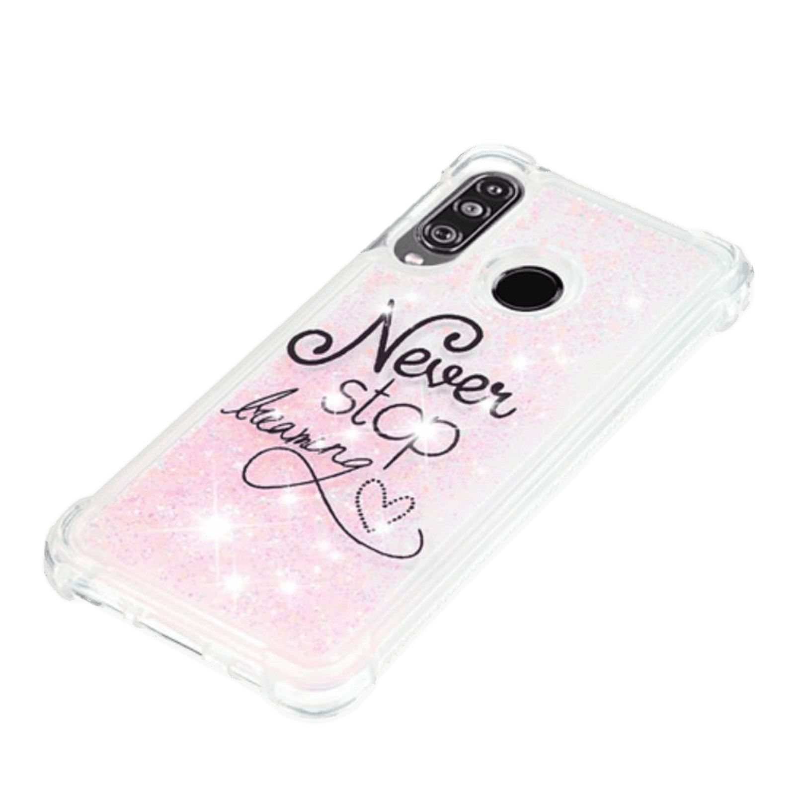 Mocaa Huawei P30 lite schokproof hoesje never stop dreaming Meerkleurig