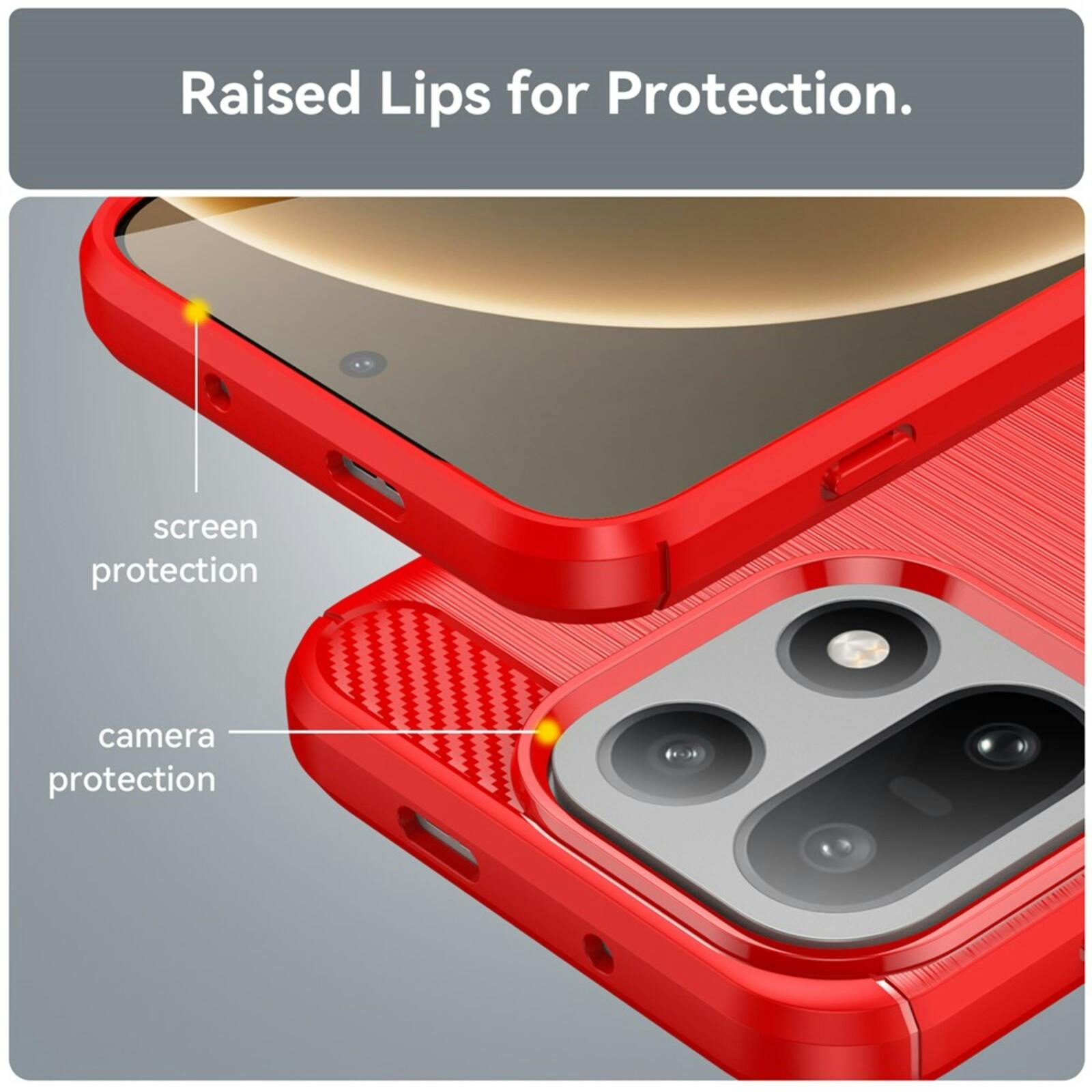 Mocaa OnePlus 15 Schokbestendig Hoesje Rood