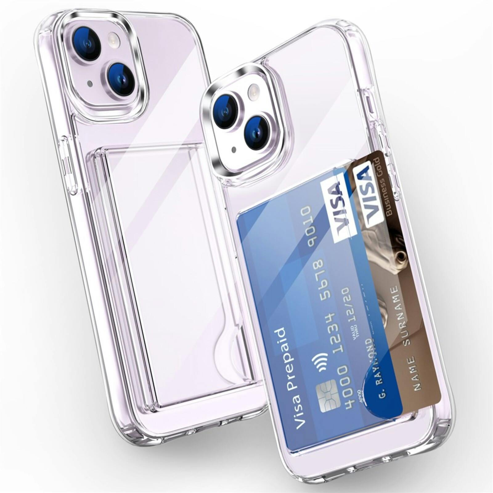 CaseBody Apple iPhone 15 Shockproof Hoesje met Pasruimte Transparant