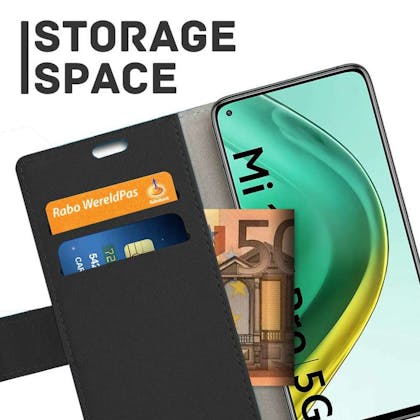 Just in Case Xiaomi Mi 10T Pro Portemonnee Hoesje Zwart