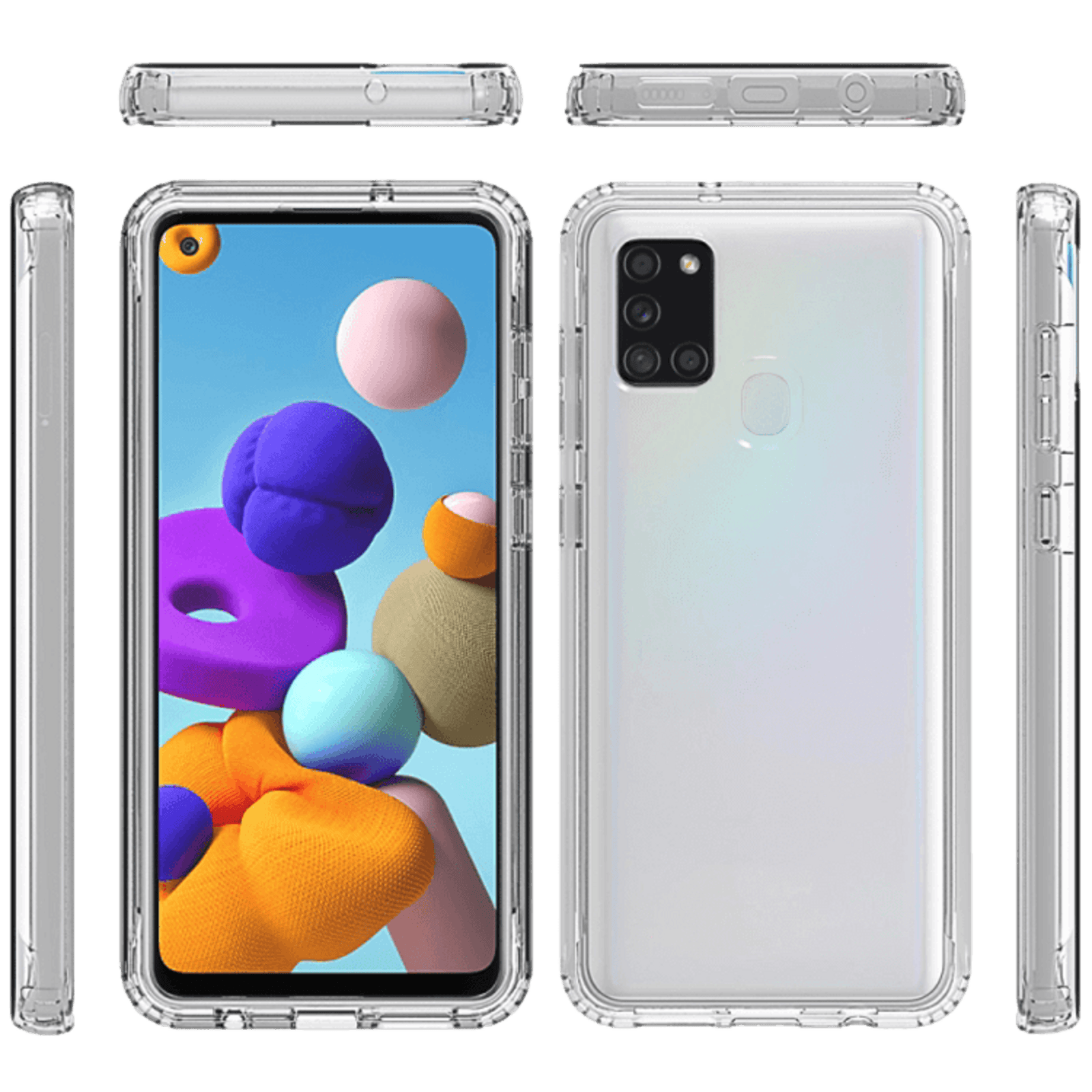 Comfycase Samsung Galaxy A21s Shockproofe 360 Case Transparant