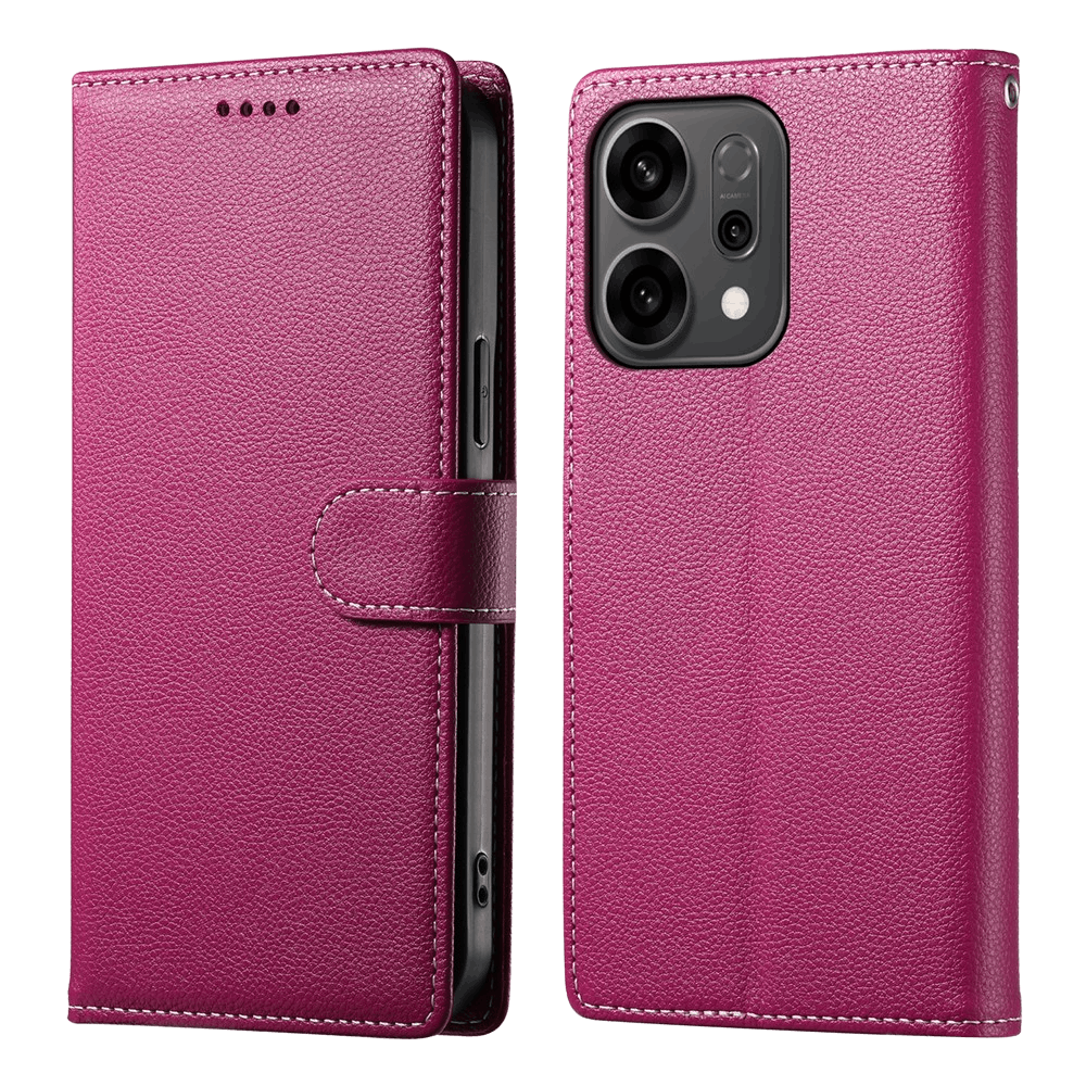 Mocaa Oppo Reno14 F 5G Slim-Fit Bookcase Roze