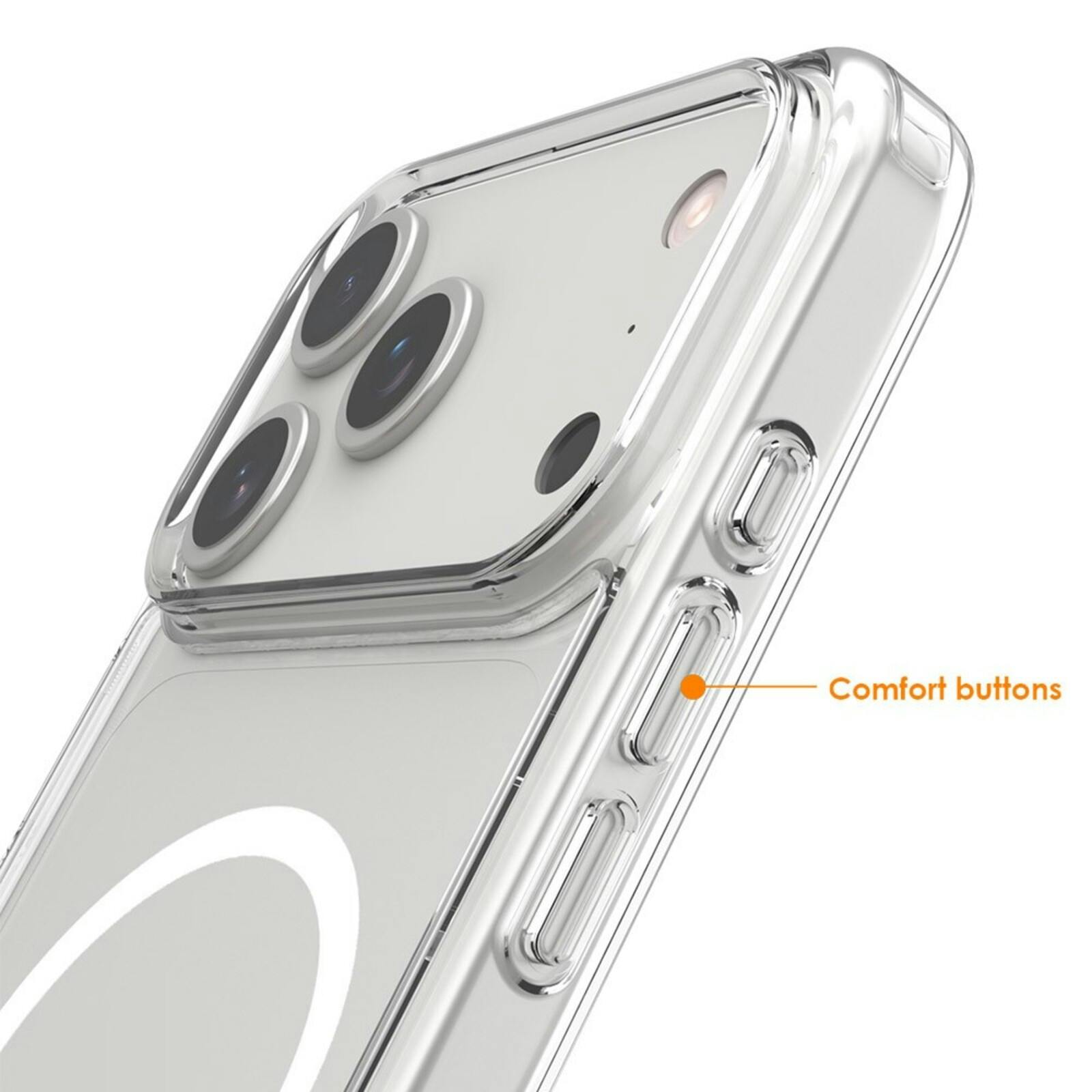 CaseBody Apple iPhone 17 Pro MagSafe Airbag Hoesje Transparant