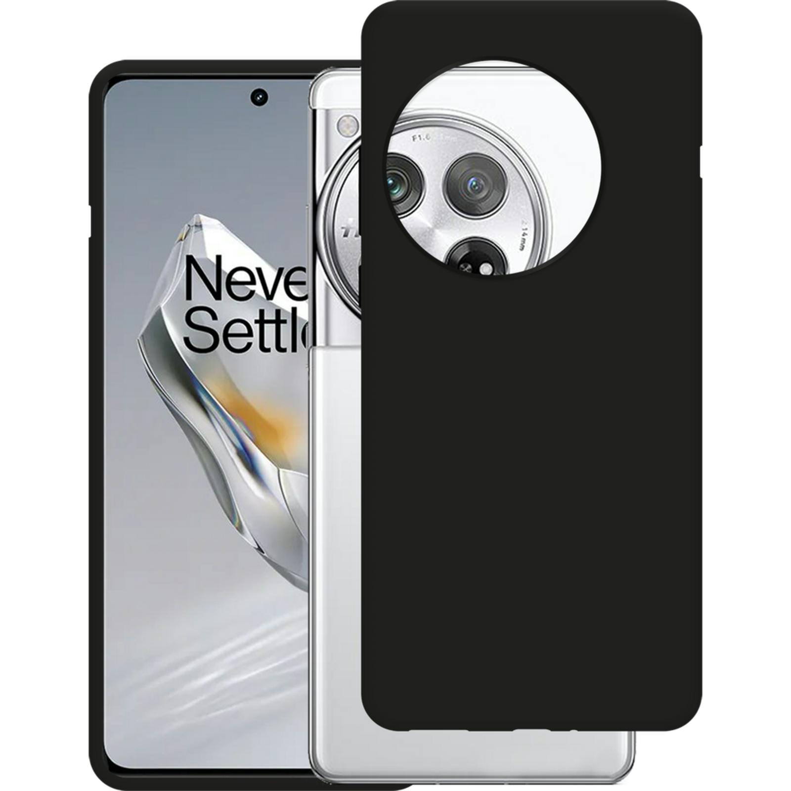 Just in Case OnePlus 12 TPU Hoesje Met Draagkoord Zwart