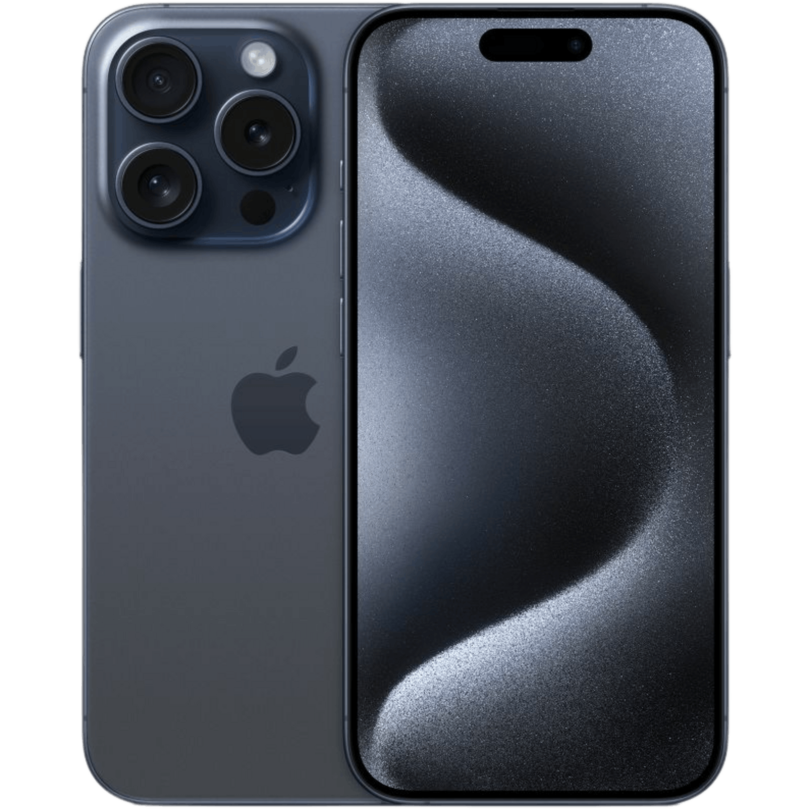 Apple iPhone 15 Pro Blue Titanium - Voorkant & achterkant