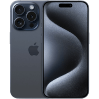 Apple iPhone 15 Pro Blue Titanium - Voorkant & achterkant
