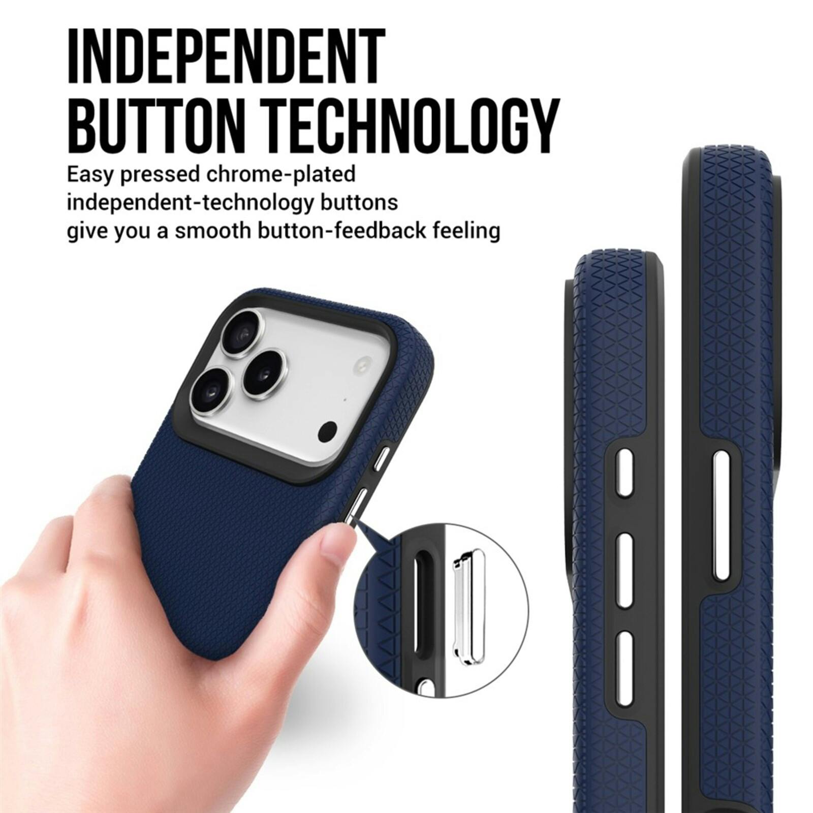 Mocaa Apple iPhone 17 Pro Max Rugged MagSafe Hoesje Blauw