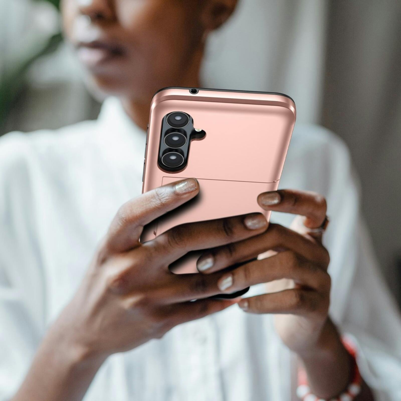 Slide Case Samsung Galaxy S25 Plus Hoesje met Pashouder Groen