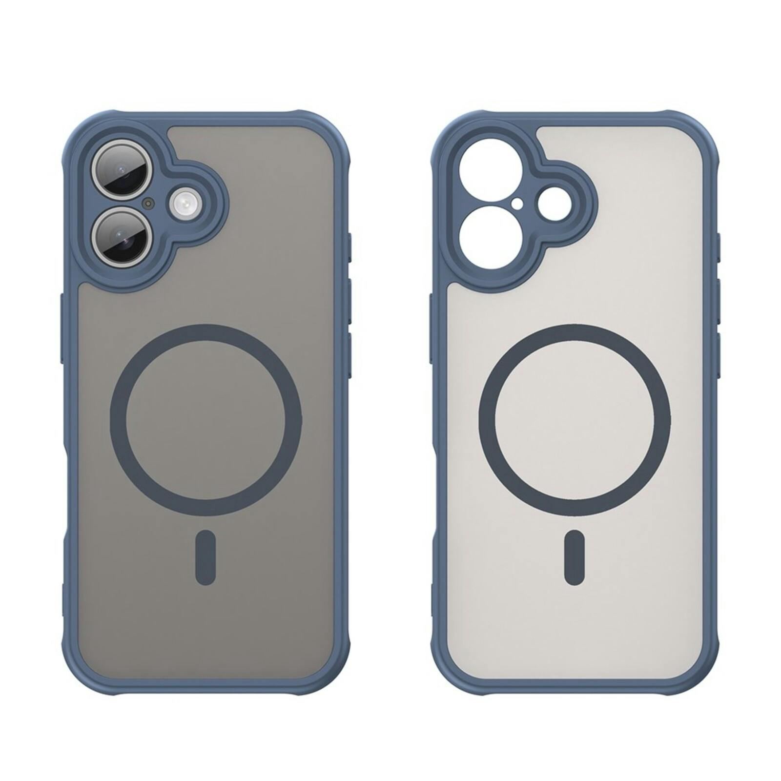 Mocaa Apple iPhone 17 Slim Anti-Shock MagSafe Hoesje Blauw