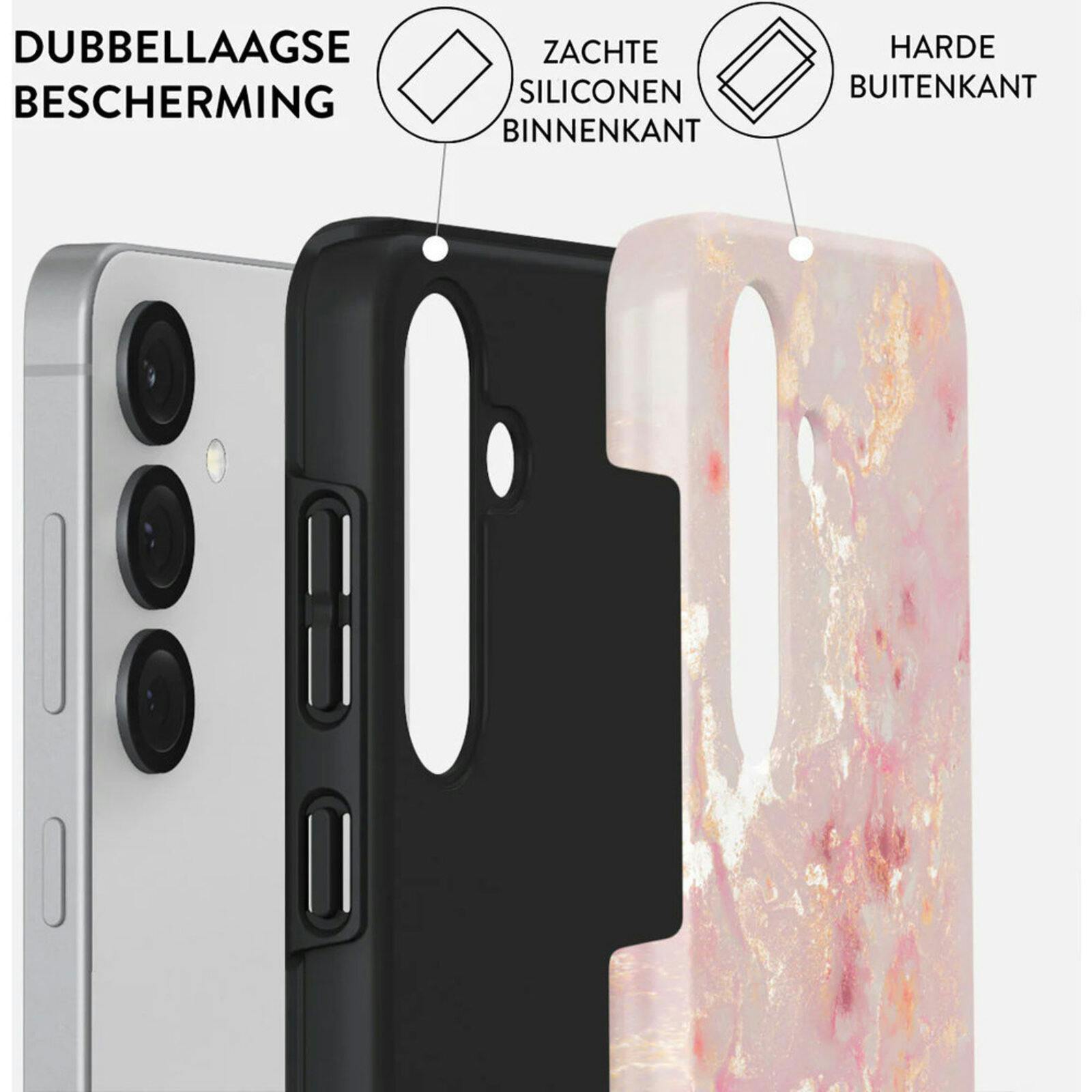 Burga Samsung Galaxy S25 Plus Fashion Hoesje Golden Coral