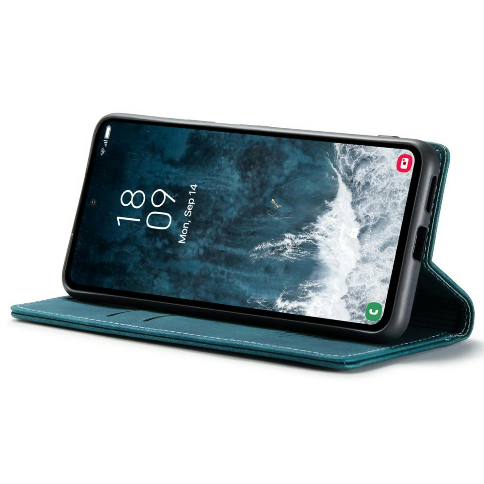 Caseme Samsung S23 FE Business Bookcase Hoesje Blauw