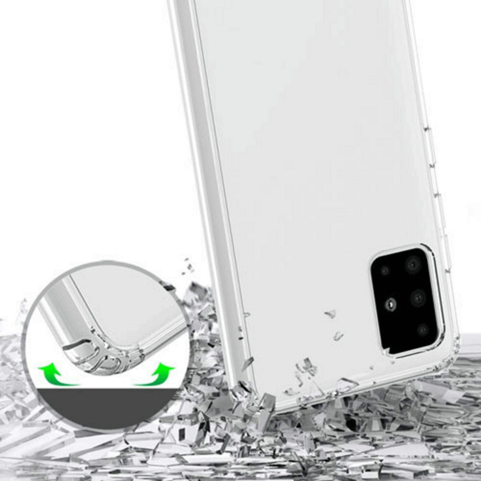 CaseBody Samsung Galaxy A71 Clear Guard Hoesje Transparant