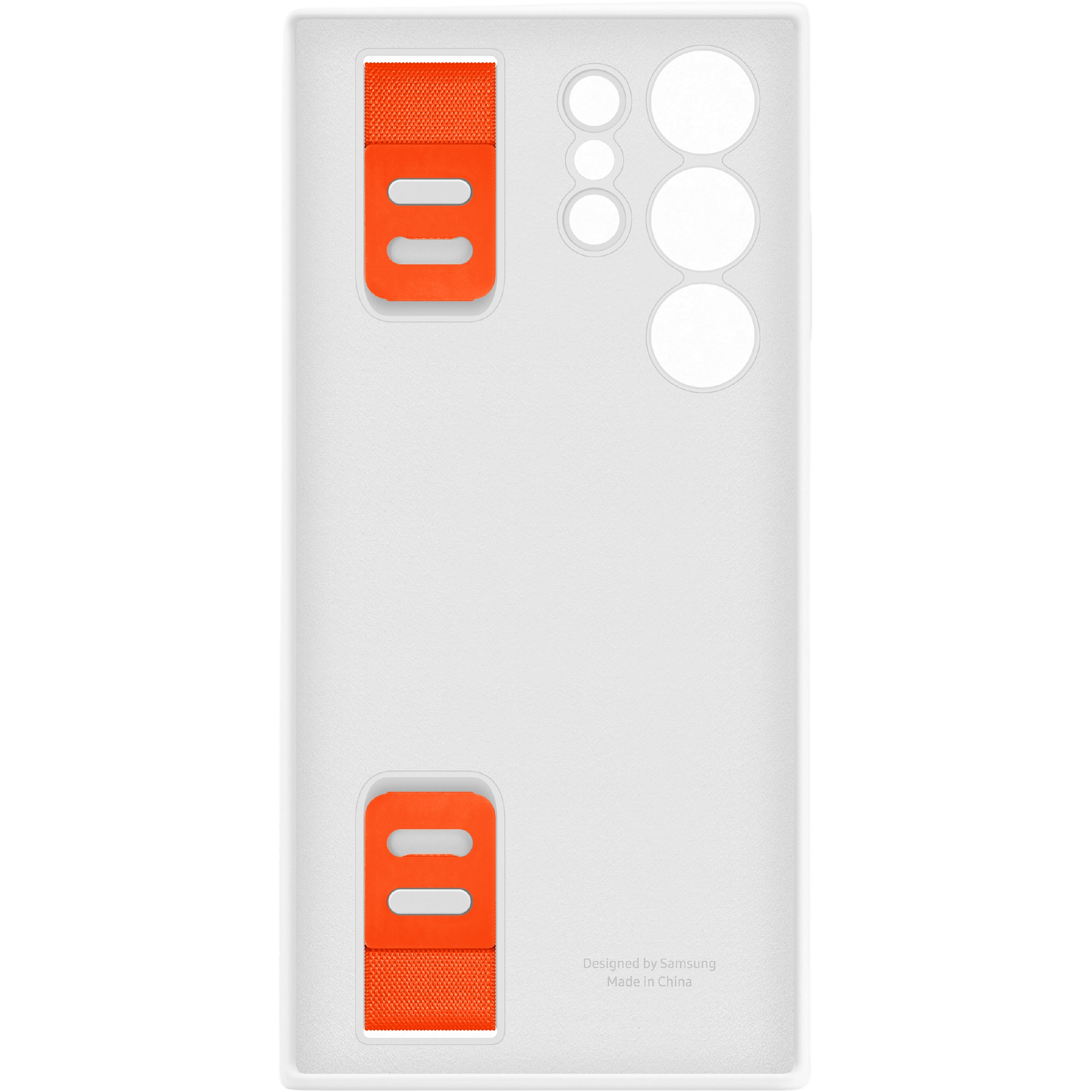 Samsung Galaxy S23 Ultra Siliconen Hoesje met Band Wit