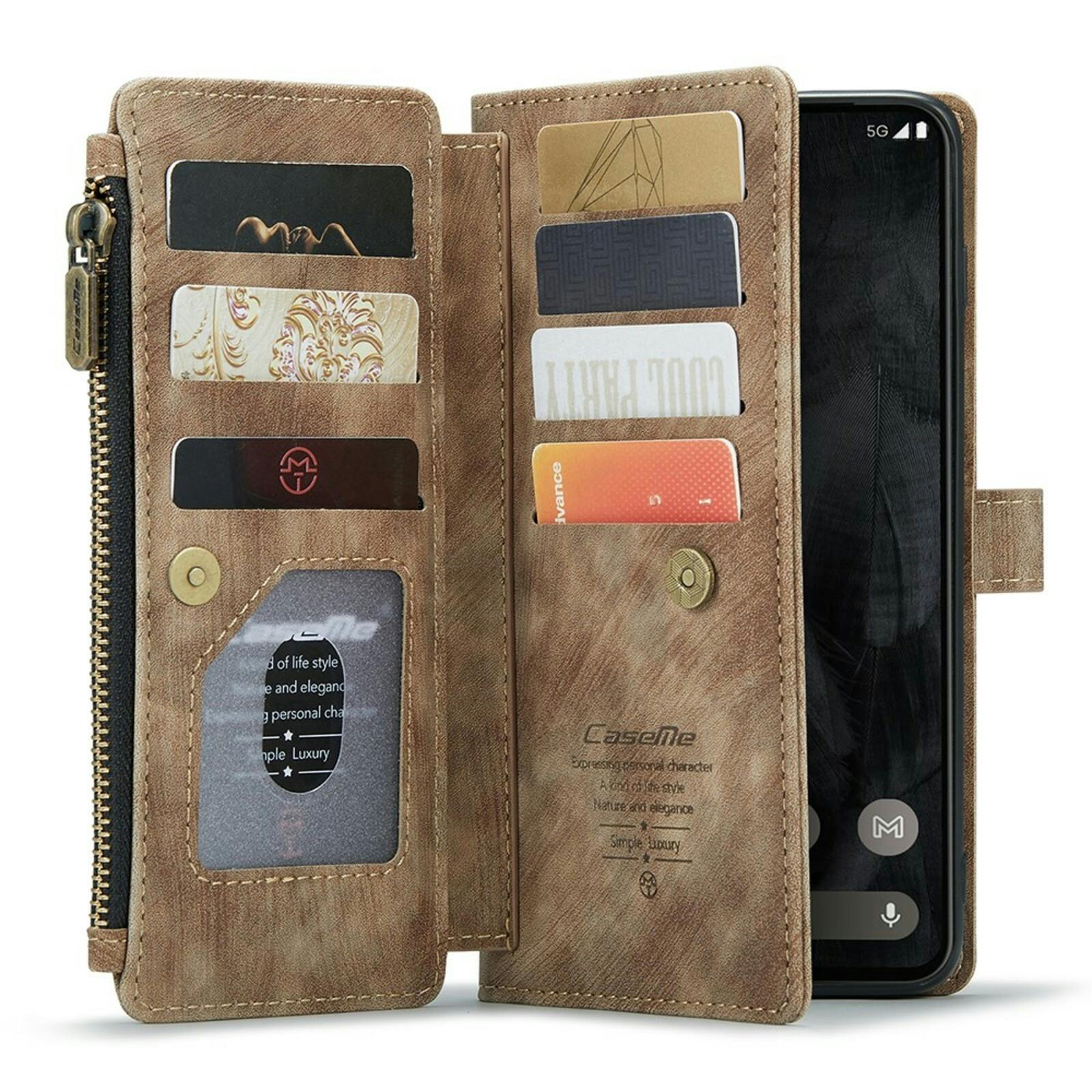 Caseme Google Pixel 8 Pro Zipper Wallet Bruin