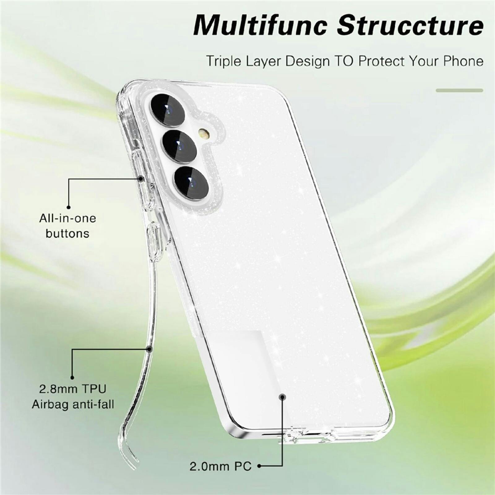 CaseBody Samsung Galaxy S26 Plus Glitz Beschermhoesje Goud