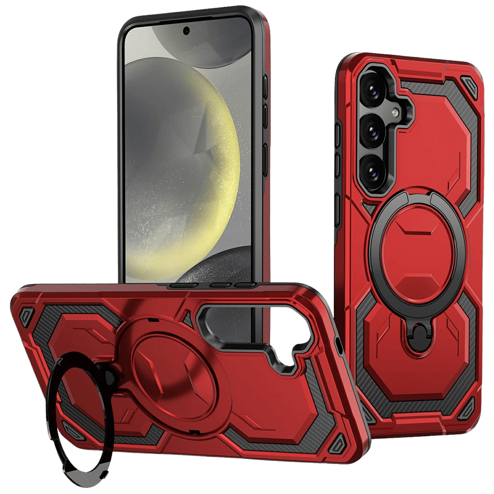 CaseBody Samsung Galaxy S26 Magnetic Kickstand Ring Hoesje Rood