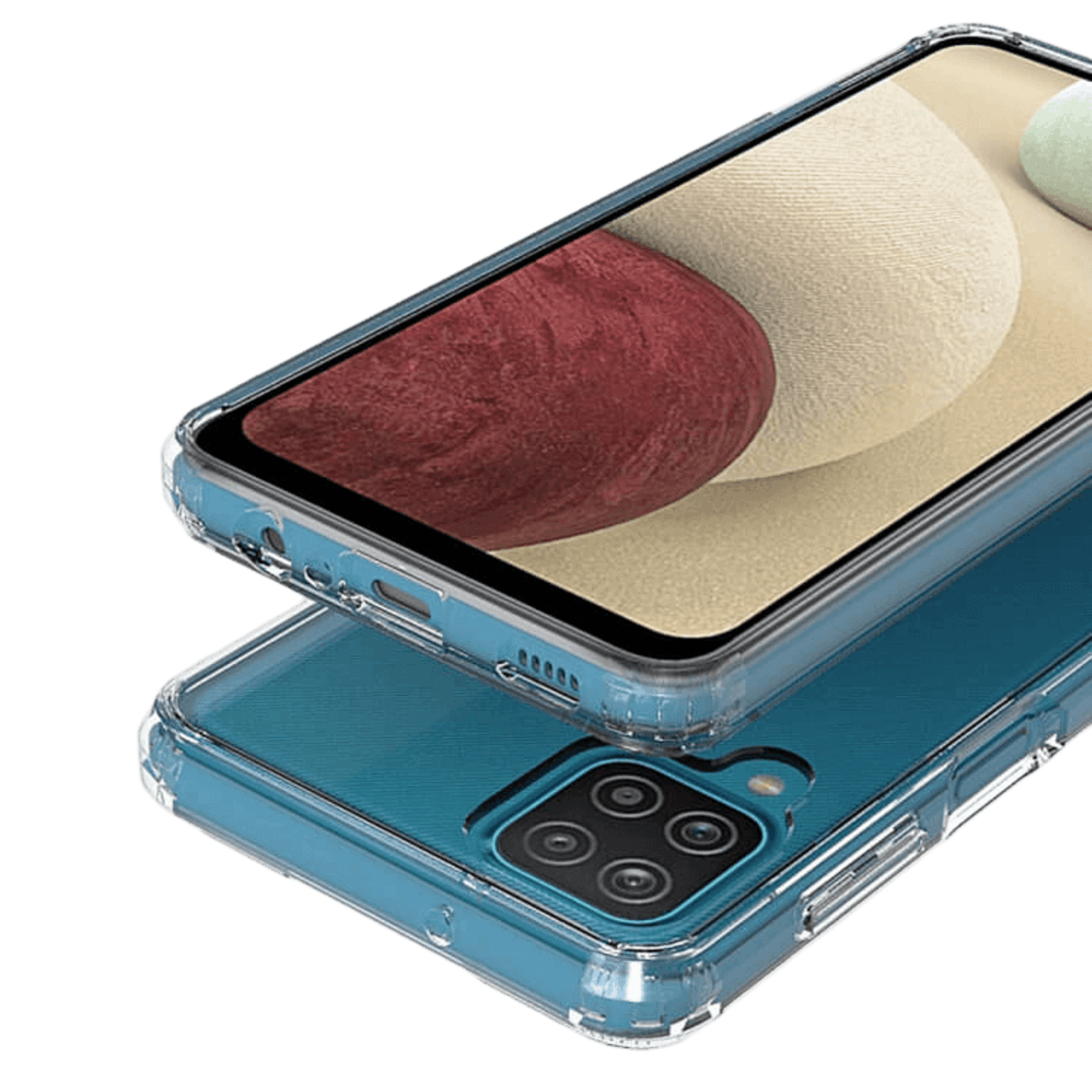 CaseBody Samsung Galaxy A12 Clear Guard Hoesje Transparant