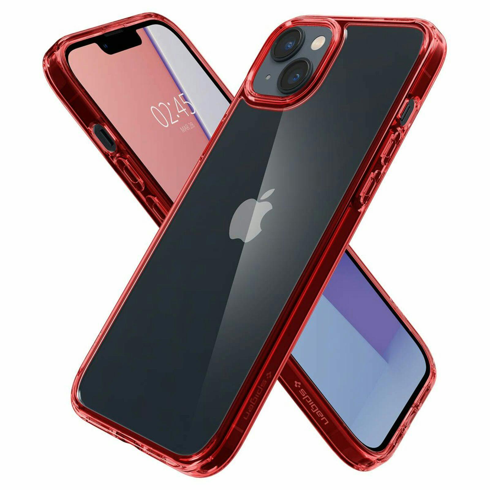 Spigen iPhone 14 Doorzichtig Hard Hoesje Rood
