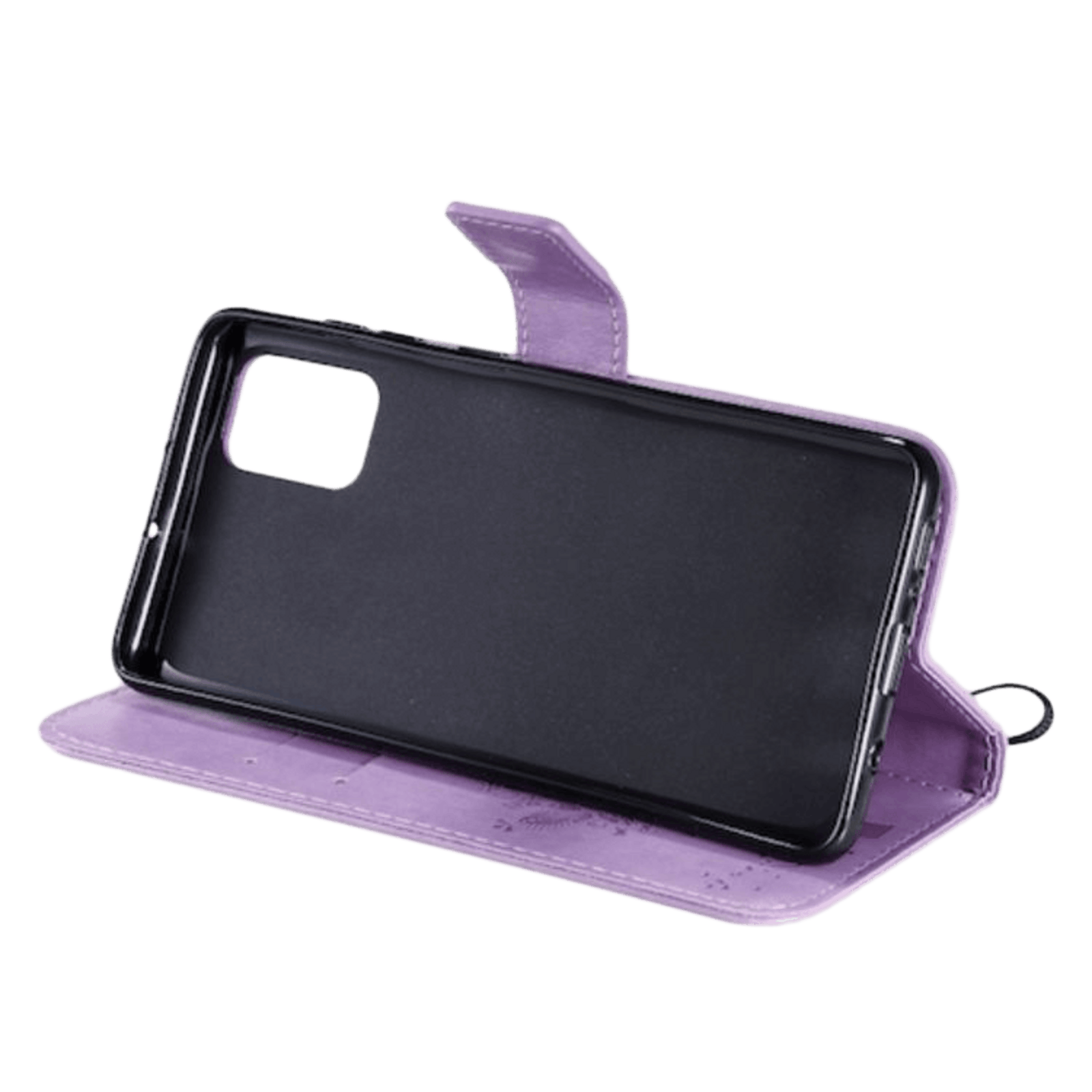 Comfycase Samsung Galaxy A71 Schattig Bookcase Hoesje Paars