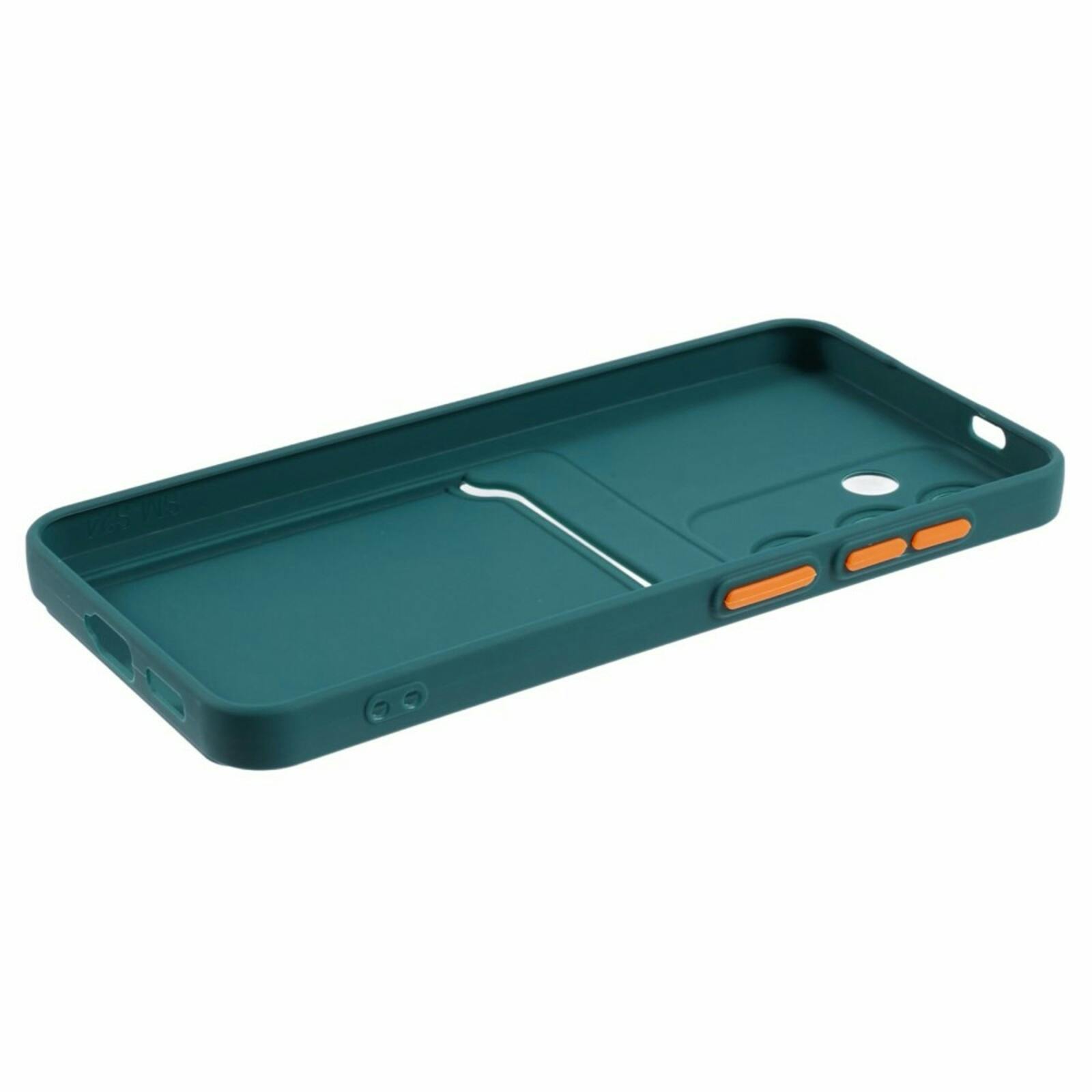 CaseBody Samsung A55 Telefoonhoesje met Kaarthouder Donkergroen