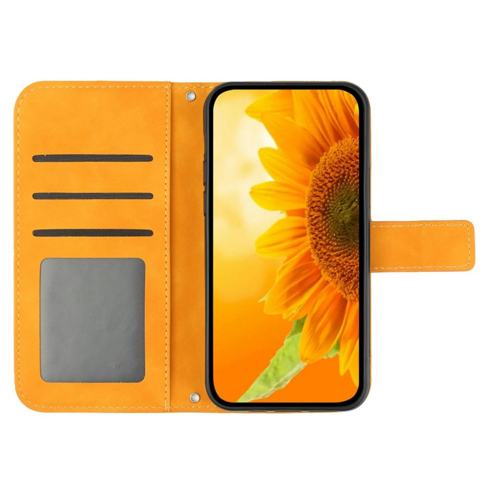 Mocaa OPPO A5X Sunflower Bookcase met Koord Geel