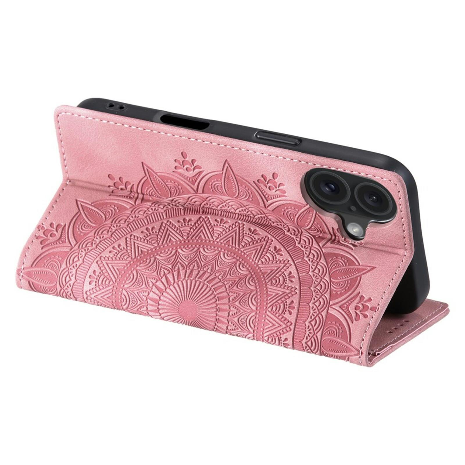 Comfycase Apple iPhone 17 Soft Mandala Bookcase Roze