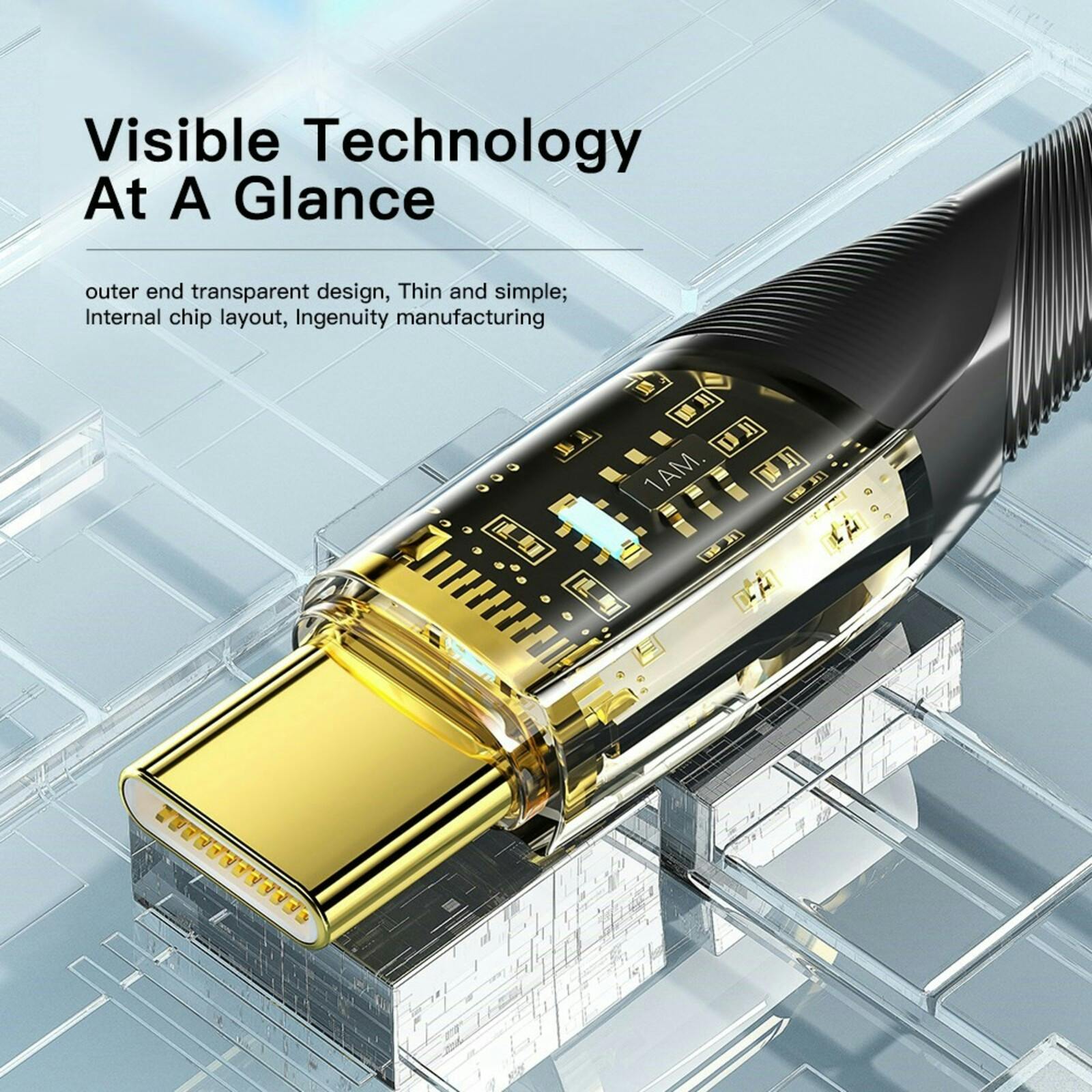 Essager 100W Power Delivery Oplaadkabel USB-C naar USB-C Goud 1m