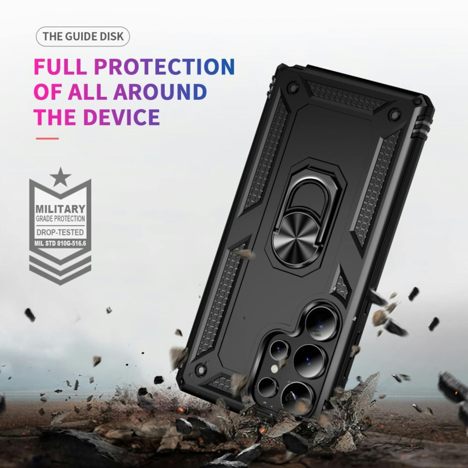 CaseBody Samsung Galaxy S25 Ultra Shield Case Zwart