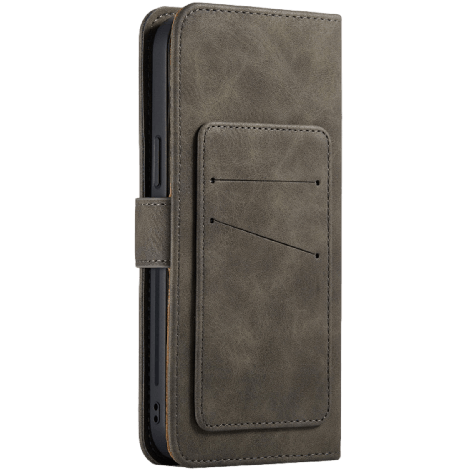 Mocaa iPhone 12 (Pro) Vintage 2-in-1 Wallet Hoesje Grijs