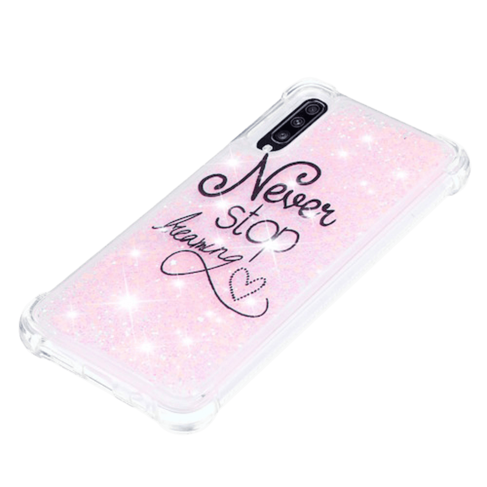 Mocaa Samsung Galaxy A70 Shockproof Hoesje Never Stop Dreaming Meerkleurig