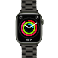 Swipez Apple Watch Luxe Roestvrij Stalen Bandje Zwart - Voorkant
