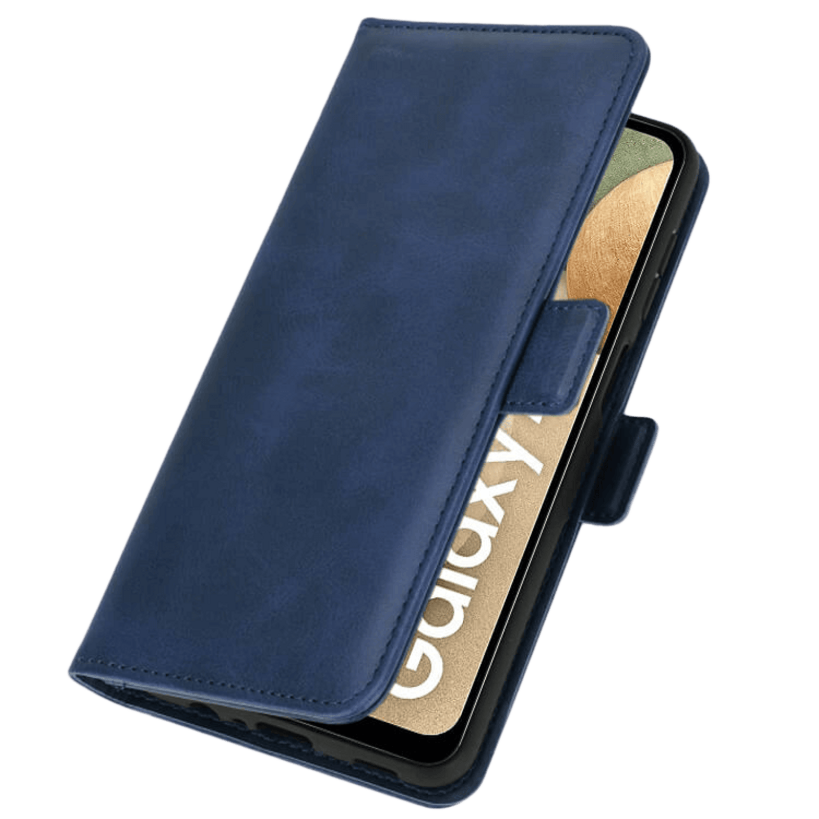 Comfycase Samsung Galaxy A12 Bookcase Beschermhoesje Blauw