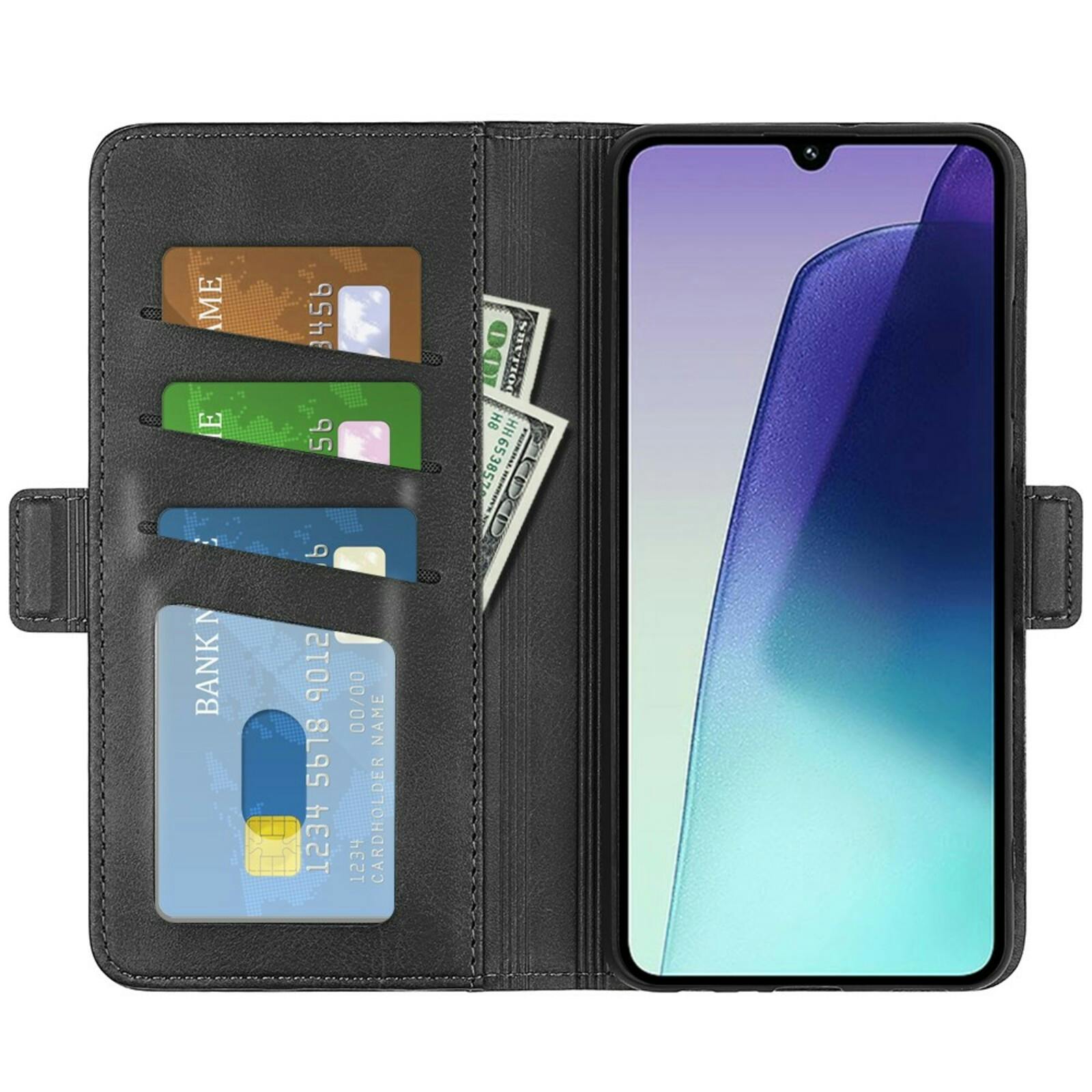 Comfycase Xiaomi Redmi 14C Bookcase Hoesje Zwart