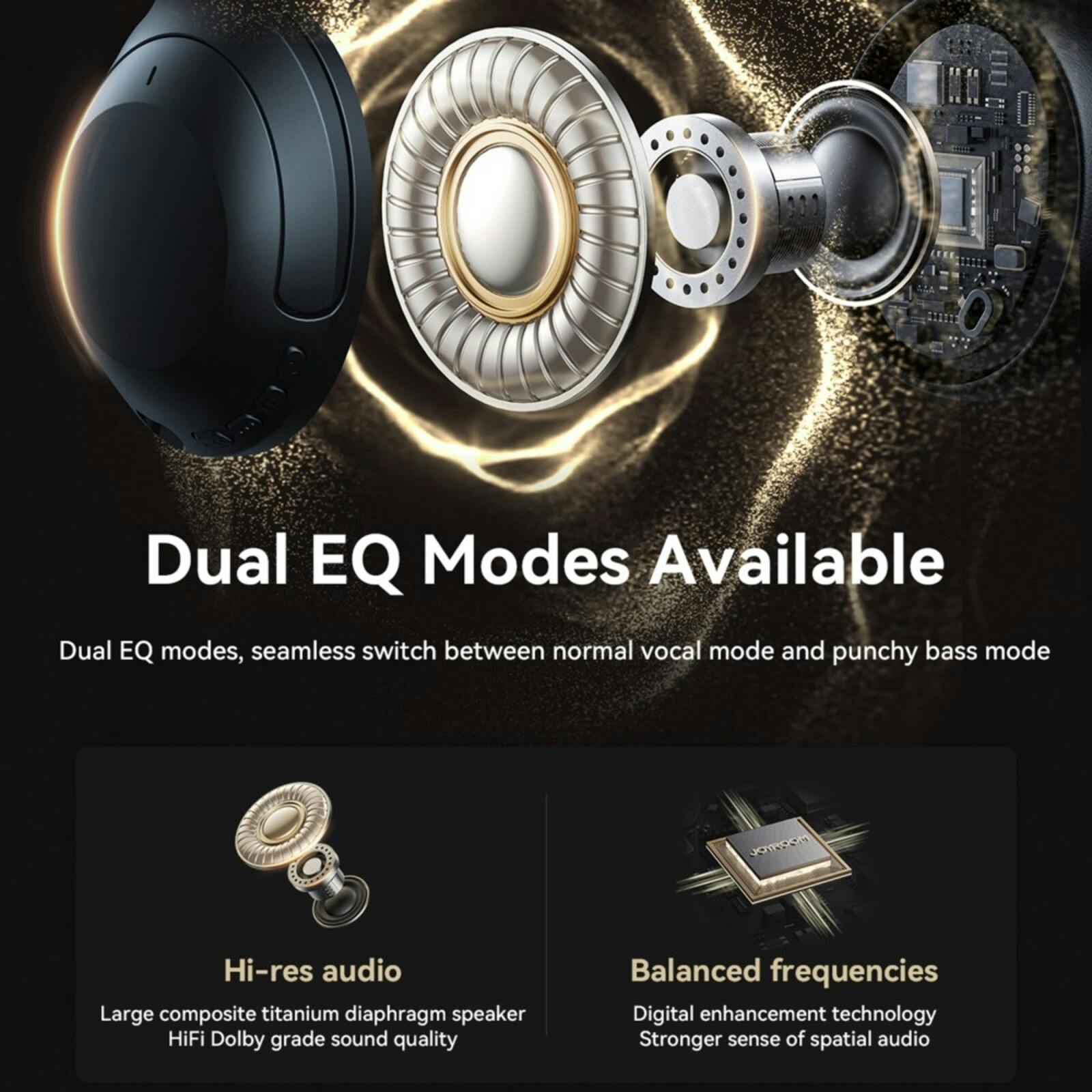 Joyroom ANC Wireless Headphones Zwart