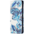 Mocaa Samsung Galaxy S21 Blue Leaf Magnetisch Bookcase Hoesje Meerkleurig