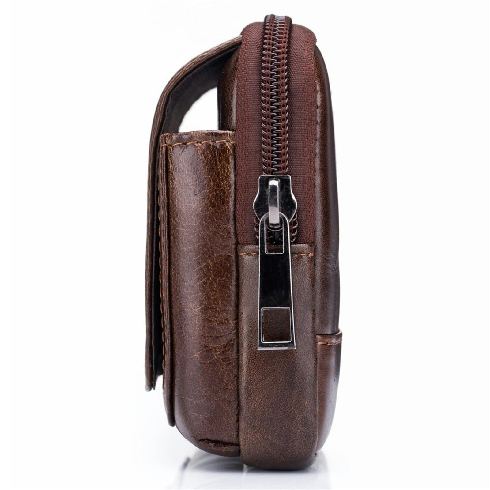 Bullcaptain Horizontal Leather Smartphone Pouch Bruin L