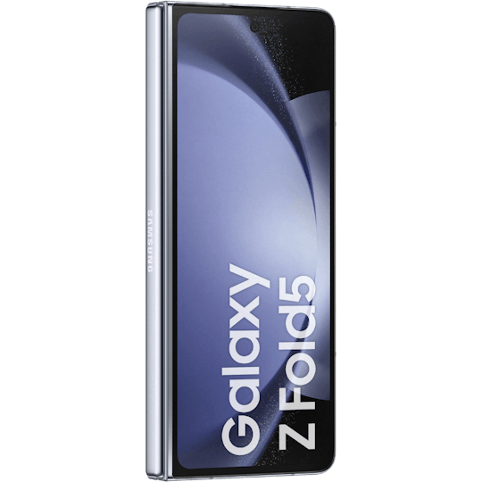 Samsung Galaxy Z Fold5 5G Ice Blue - Aanzicht vanaf links