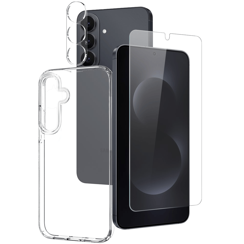 Northjo Samsung Galaxy S26 Plus Hoesje, Screen- en Camera Protector Transparant