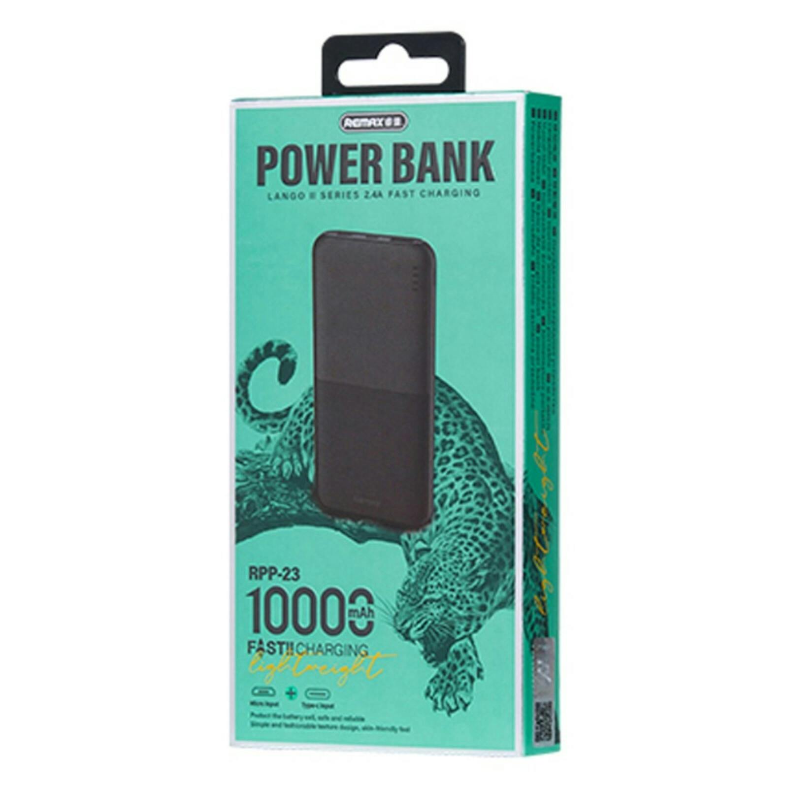 Remax 10.000mAh Portable Powerbank Zwart 10.000 mAh